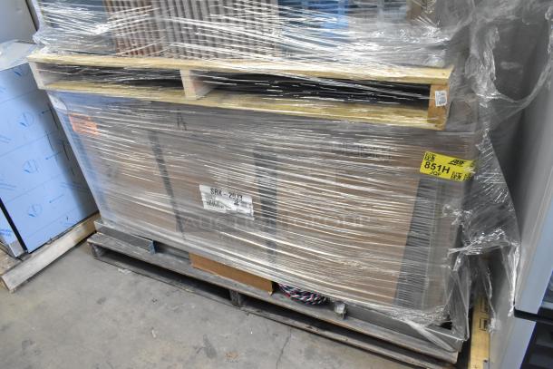 Brand new 2026 Hoshizaki SRK-20J3 remote ice machine condenser, wrapped, labeled for KMS-2000MLJ, 208-230V, 3-phase.