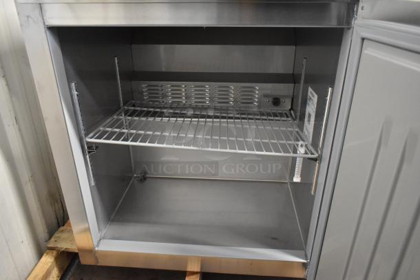 Brand new 2025 Hoshizaki UF27B commercial undercounter freezer, single door, 115V, 1 phase, durable stainless steel.