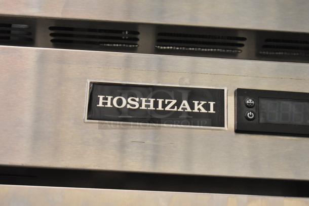 Brand new Hoshizaki R1A-FS commercial reach-in cooler, single door, 115 volts, 1 phase, stainless steel with digital display.