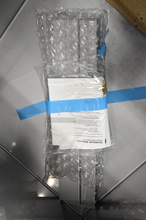 Brand new 2026 Hoshizaki RN1A-FS commercial single door reach-in cooler, 115V, 1 phase, with packaging and registration card.