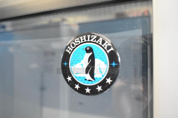 Brand logo on glass of 2024 Hoshizaki RM-26-HC-L commercial cooler, single door, 115V, 1 phase. Brand new condition.