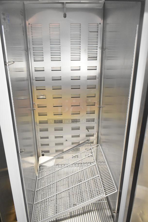 Brand new 2026 Hoshizaki VR1A-FS Valiance single door cooler, 115V, 1 phase, stainless interior, adjustable shelves.