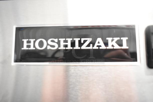 "2025 Hoshizaki R1A-FS Cooler, commercial single door, 115 volts, brand new, Hoshizaki logo shown."