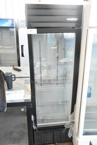 2019 Habco SE18 Commercial Single Door Reach-In Cooler in black. Model SE18. 115V, 1 Phase. Excellent condition.