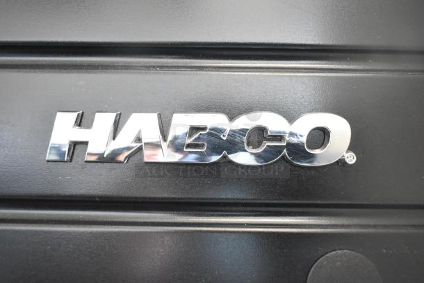 2019 Habco SE18 Commercial Reach In Cooler with single door, 115V, 1 phase. Chrome Habco logo on black exterior.