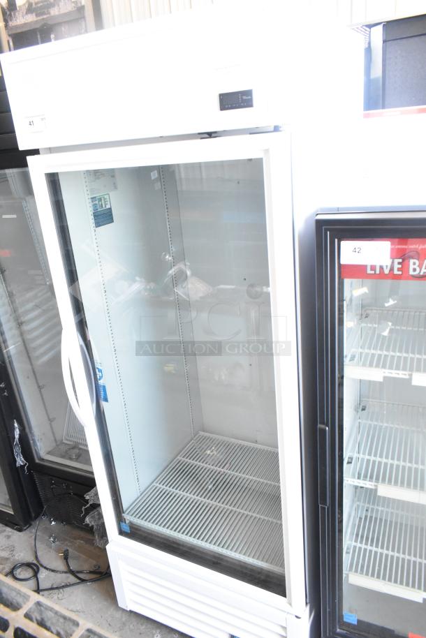 2020 True TSCI-600R-G-PH single door cooler merchandiser, glass front, 115V, 1 phase, excellent condition.