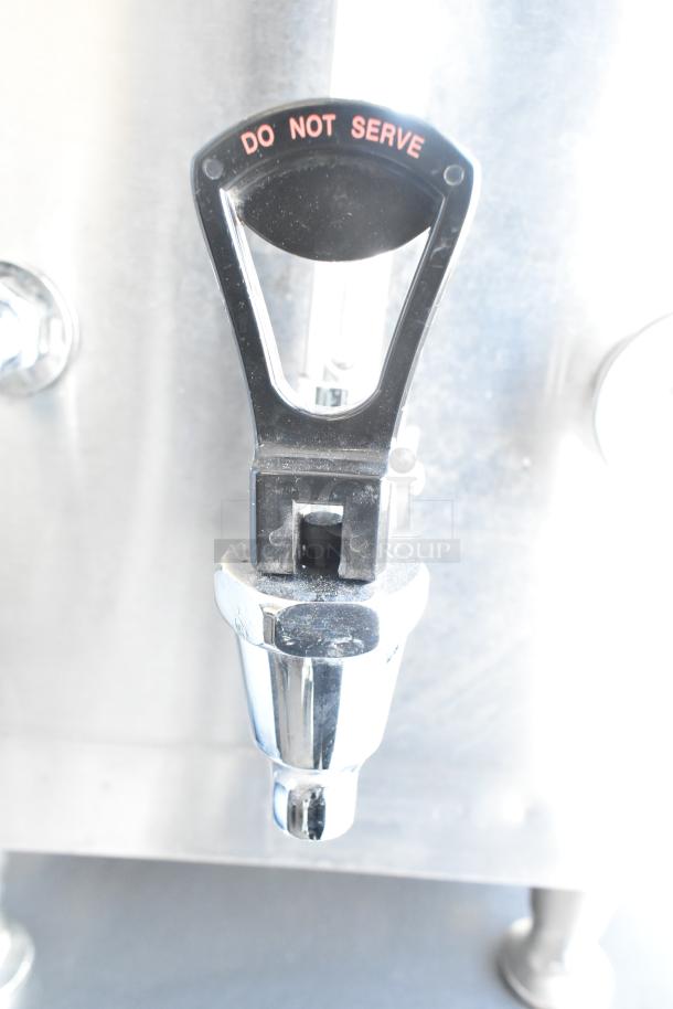 Cecilware ME15EN Commercial Water Heater spout; stainless steel finish, labeled "Do Not Serve." Model ME15EN, 120V, 1 Phase.