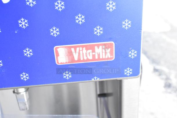 Vita-Mix VM0800A frozen drink mixer, snowflake pattern, red logo. Commercial use, 120V, 1 phase, excellent condition.