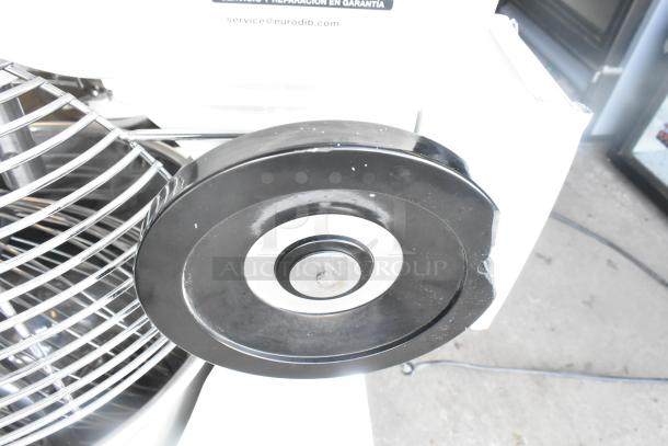 2024 Eurodib M40A 40 Quart Planetary Dough Mixer with metal bowl, guard, dough hook, paddle, and whisk.