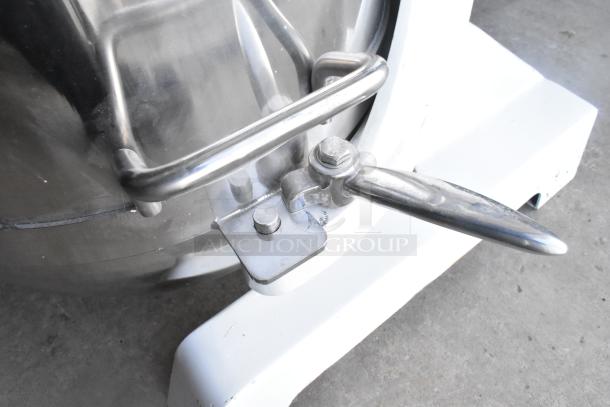 2024 Eurodib M40A 40 Quart Planetary Dough Mixer, metal mixing bowl with bowl guard and secure attachment lock.