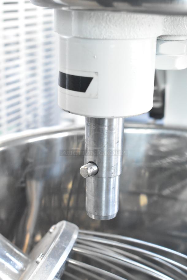 2024 Eurodib M20A 20 Quart Planetary Dough Mixer with bowl guard. Includes metal mixing bowl, dough hook, and whisk. 120V.