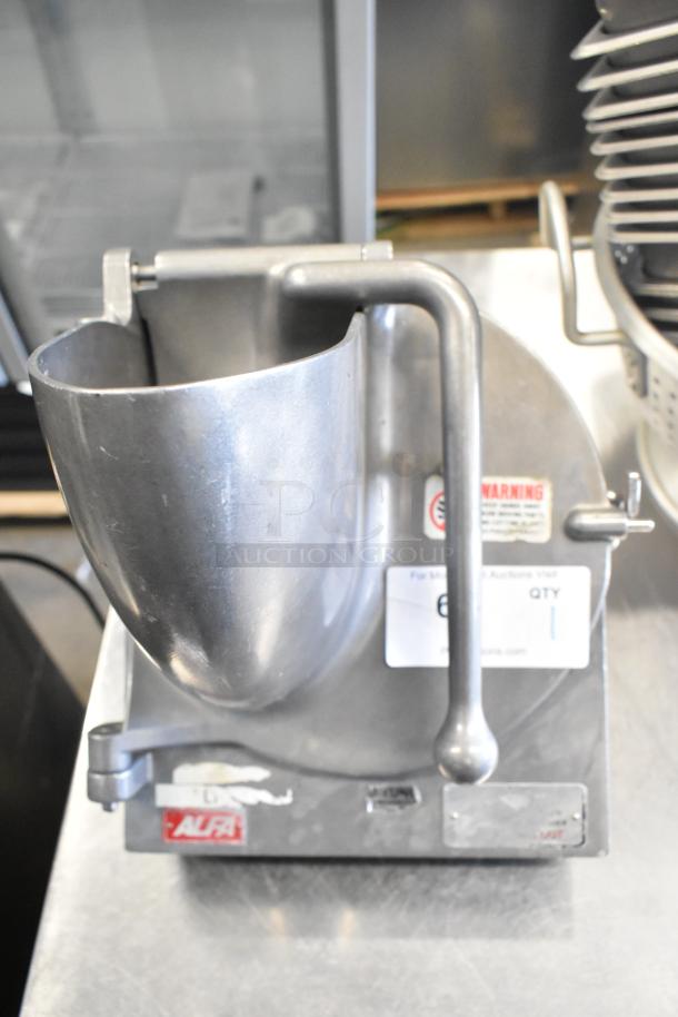 Alfa Pelican Head with Grating Blade, stainless steel, visible Alfa logo, some wear, warning labels attached.