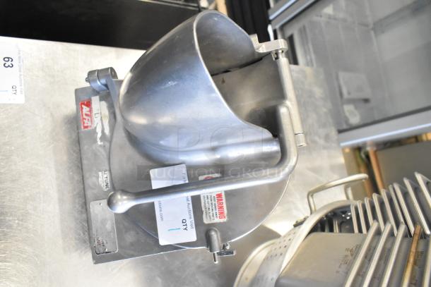 Alfa Pelican Head with Grating Blade, stainless steel, used condition, visible Alfa branding and warning label.