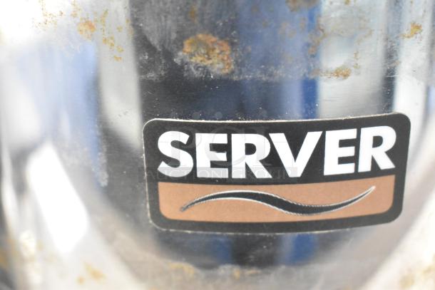 2 Server FSP Commercial Countertop Topping Warmers, 120 Volts, 1 Phase, logo visible, used condition.