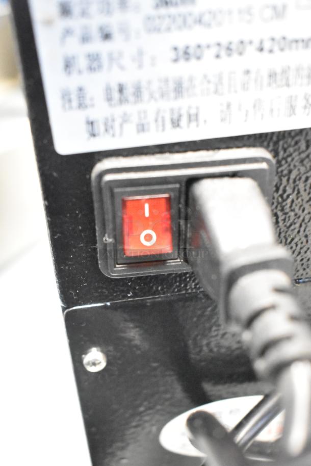 Yjingrui Countertop Automatic Fructose Dispenser with power switch and plug. 110 volts, 1 phase. Key features visible.