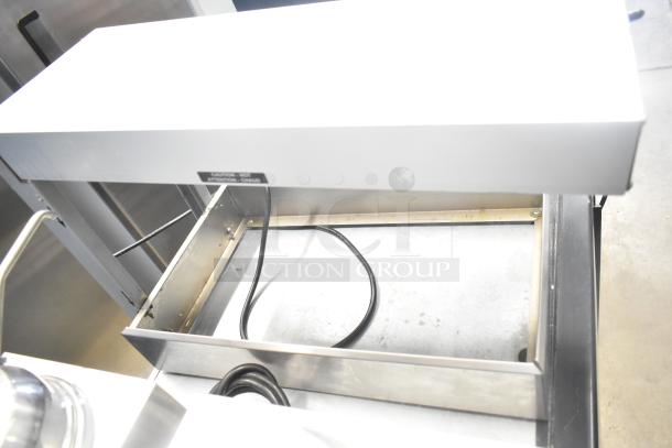 Hatco Countertop Food Warming Strip Station, 120V, 1 Phase, stainless steel, clean condition, visible power cord.