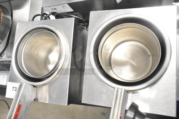 Star 3W countertop topping food warmers with pump, stainless steel, 120V, 1 phase, clean condition, two units.