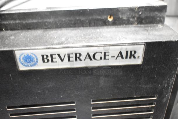 Beverage Air BB72HC-1-GS-B back bar cooler, commercial-grade, 3 doors, 115 volts, visible logo and model label.