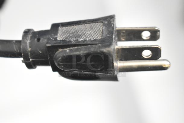 Close-up of a power plug for the SD-575 Commercial Novelty Ice Cream Freezer Merchandiser, 115 Volts, 1 Phase.