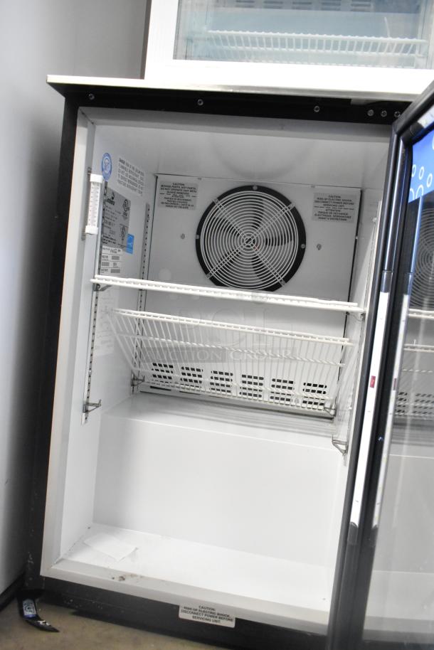 Imbera EVC04 Commercial Mini Cooler Merchandiser, 115 Volts, 1 Phase. Features adjustable shelves and cooling fan.