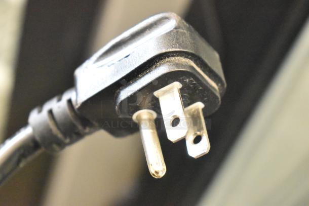 Close-up of a plug for the 2019 Habco SE18 cooler, 115 volts, 1 phase.