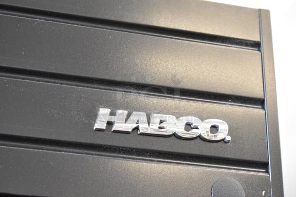 2019 Habco SE18 commercial cooler, 115V, 1 phase. Black exterior, Habco logo visible. Used condition.