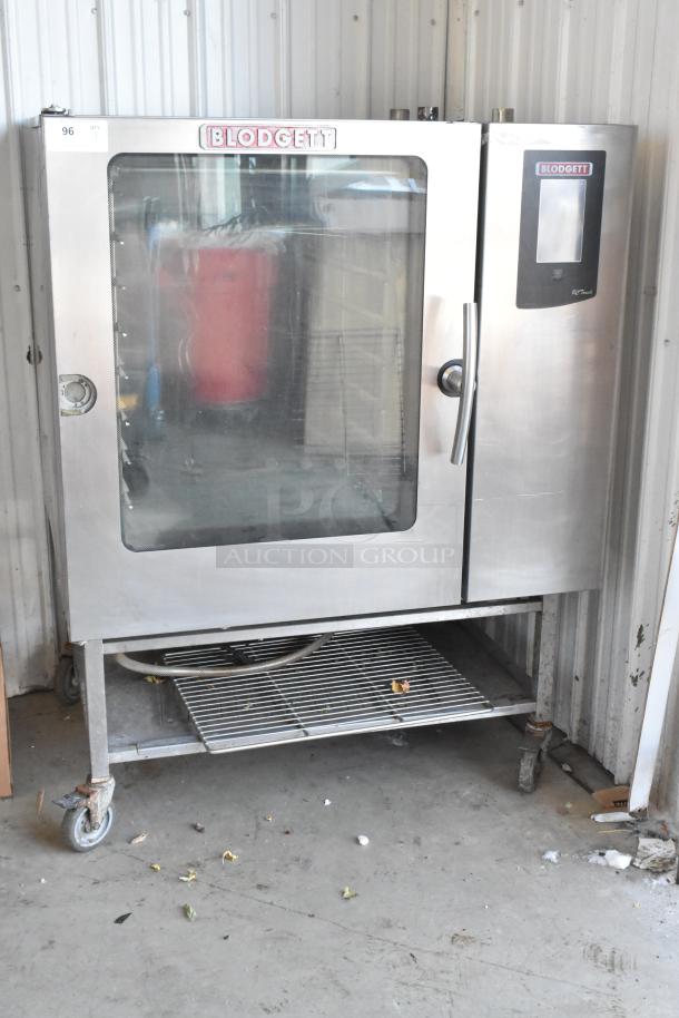 Blodgett BCM 2.10 commercial gas combi convection oven, 92,000 BTU, on casters, with visible brand logo and control panel.