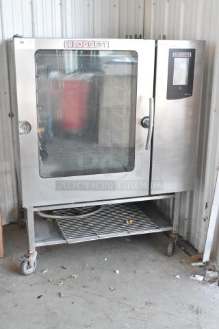 Blodgett BCM 2.10 commercial gas combi convection oven, 92,000 BTU, on casters, with visible brand logo and control panel.