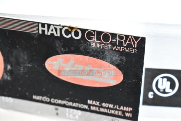 Hatco GRHW-42 Glo-Ray Buffet Warmer label with model and UL certification. Max 60W, 120V, 1 Phase.