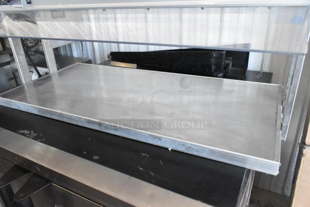 Hatco GRHW-42 countertop warming station, stainless steel, 120V, 1 Phase, used condition, clear top, no visible tags.