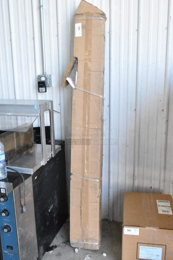 Brand new 2025 KoolMore KM-WSTRIP-72 commercial strip warmer in original, slightly damaged packaging. 72 inches, 120V, 1 Phase.