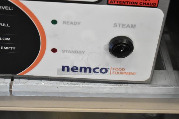 Nemco 6625B Commercial Steamer control panel with "Ready" and "Standby" indicators, 120V, 1 phase.