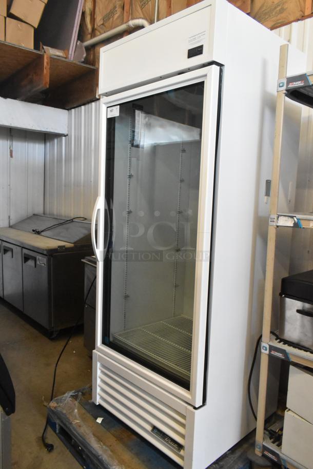 2021 True TSCI-600R-G-PH commercial single door reach-in cooler, glass door, 115V, excellent condition.