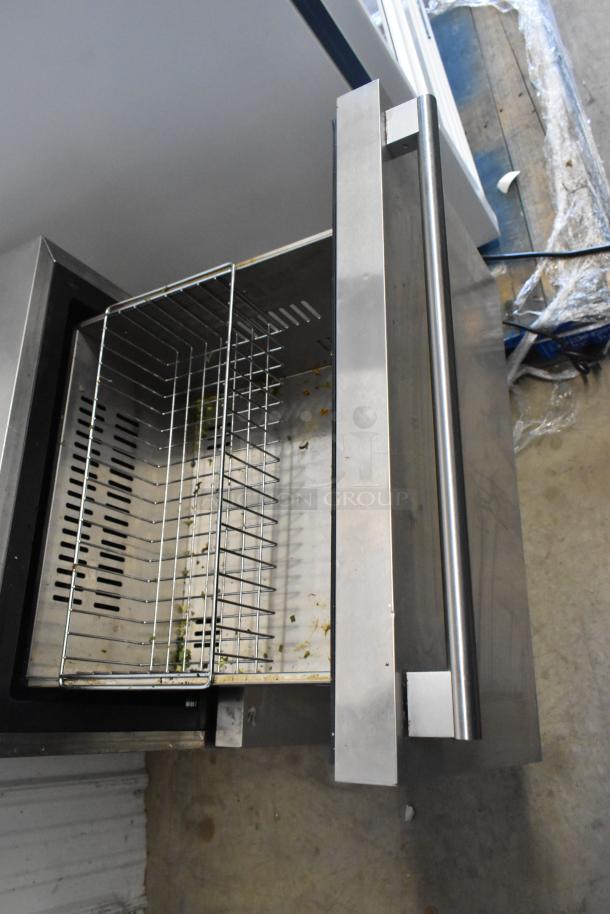 Summit SPR627OS2D 2 Drawer Undercounter Cooler, stainless steel, 115V, 1 Phase, visible internal wire rack, minor wear.