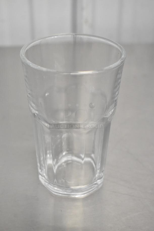 Box of Acopa Memphis 9.5 oz. Highball Glass, brand new, slight scratches, durable clear glass, model 55351309H.