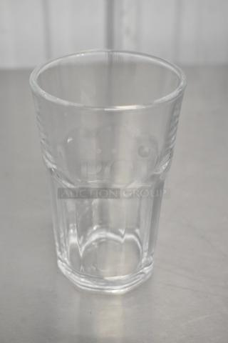 Box of Acopa Memphis 9.5 oz. Highball Glass, brand new, slight scratches, durable clear glass, model 55351309H.