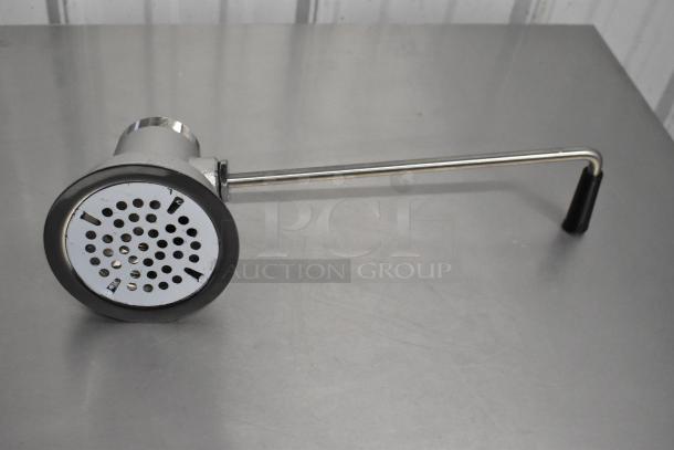 BRAND NEW SCRATCH AND DENT Regency 600DT1 twist handle waste valve, 3 1/2" sink opening, metal construction, visible scratches.