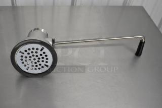 BRAND NEW SCRATCH AND DENT Regency 600DT1 twist handle waste valve, 3 1/2" sink opening, metal construction, visible scratches.