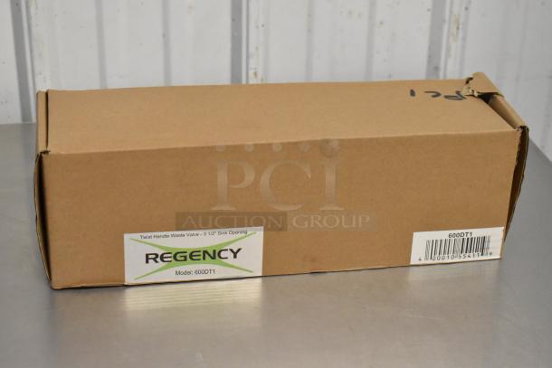 Brand new Regency 600DT1 Twist Handle Waste Valve in box for 3 1/2" sink opening, scratch and dent condition.