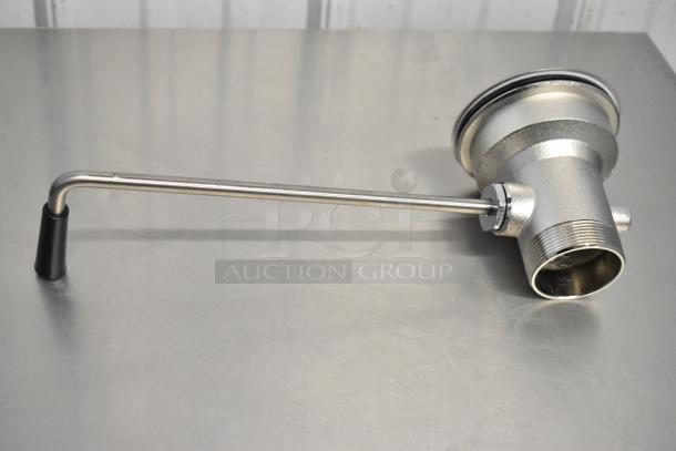 BRAND NEW SCRATCH AND DENT Regency 600DT1 Twist Handle Waste Valve, stainless steel, 3 1/2" sink opening.