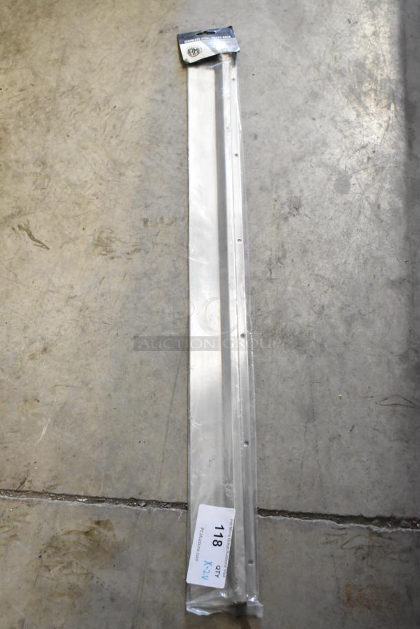 New TR36 Ticket Rack, stainless steel, in packaging with auction tag marked "118" and "2X Bid".