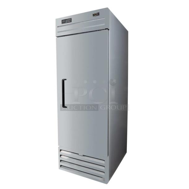 Brand new Hoshizaki VR1A-FS Valiance commercial cooler, single door, 115V, 1 phase, stainless steel, energy-efficient.