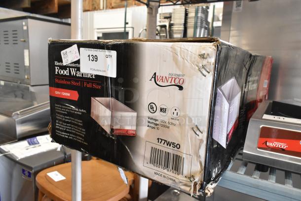 BRAND NEW Avantco 177W50 12"x20" Full-Size Electric Food Warmer in damaged box. 120V, 1 Phase. UL, NSF certified.