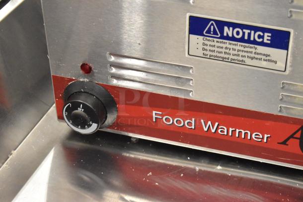 BRAND NEW Avantco 177W50 Food Warmer, 12"x20", electric, scratch and dent condition, 120V, 1 phase, labeled with caution notice.