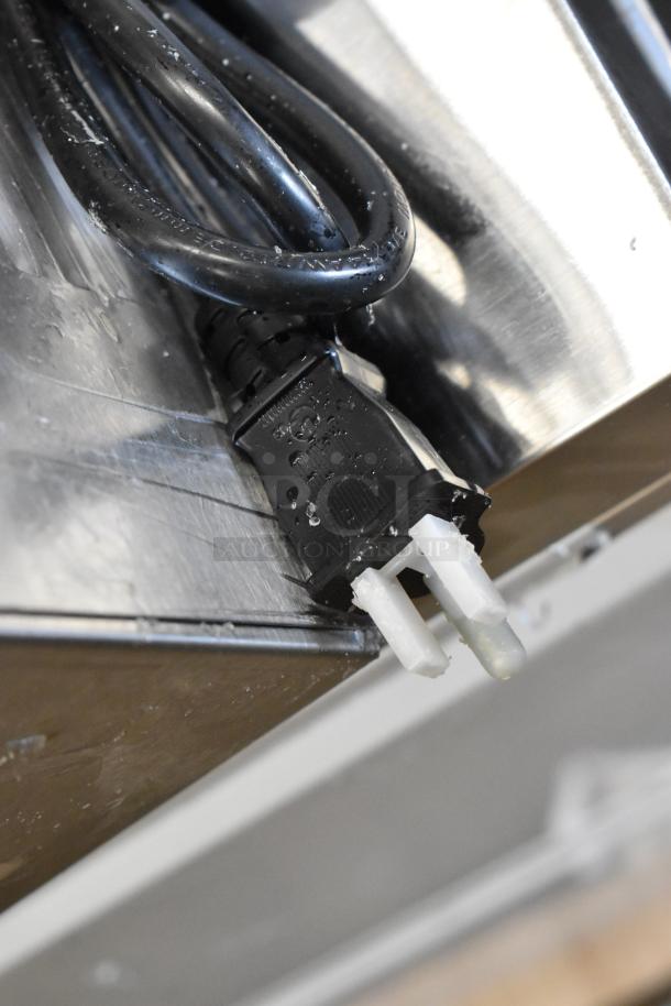 Brand new Avantco 177W50 12"x20" electric food warmer with minor scratches. 120V, 1 phase. Black power cord shown.