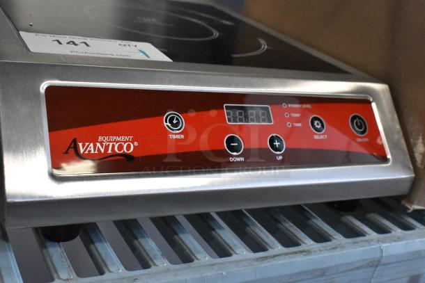 Brand new Avantco 177IC3500 induction range, 208-240V, 1 phase, countertop model. Visible minor scratches.