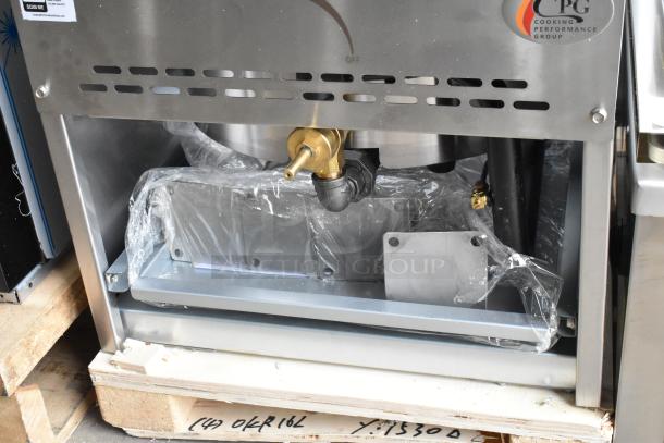 BRAND NEW Cooking Performance Group WOKR16L Liquid Propane Wok Range, 16" ring, 125,000 BTU, slight scratch and dent.