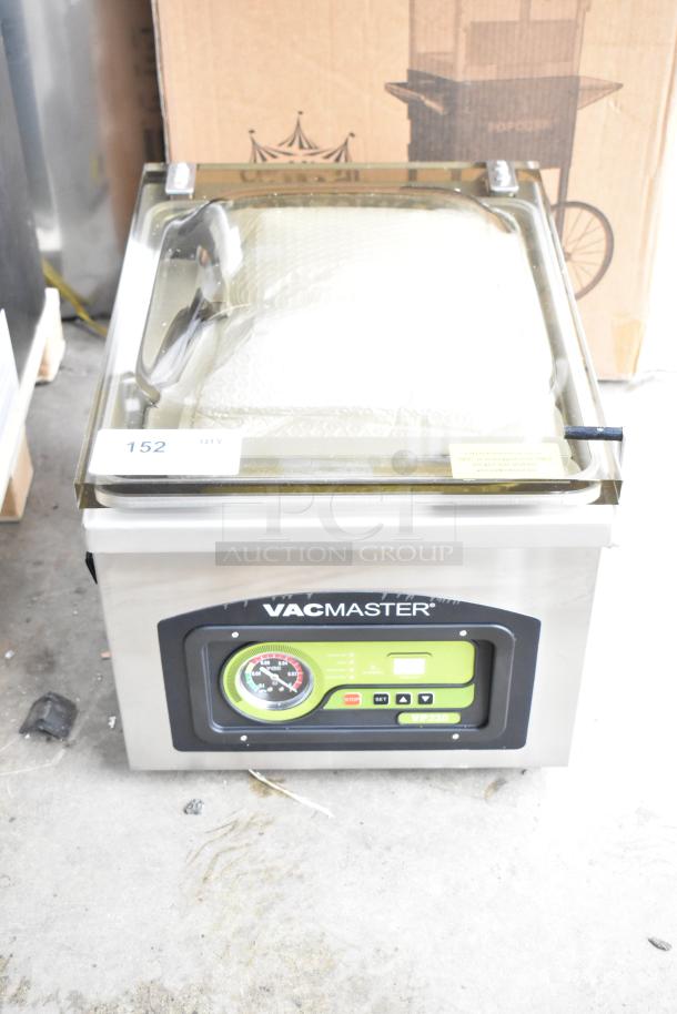 BRAND NEW VacMaster VP230 tabletop vacuum packaging machine, 12 1/4" seal bar, 115 volts, 1 phase, with control panel.