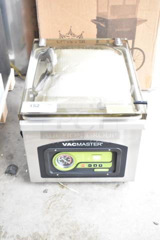 BRAND NEW VacMaster VP230 tabletop vacuum packaging machine, 12 1/4" seal bar, 115 volts, 1 phase, with control panel.