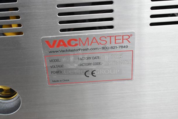 Brand new VacMaster VP230 vacuum packaging machine, 2025 model with 12 1/4" seal bar, 115V, 1 phase; noted as scratch and dent.